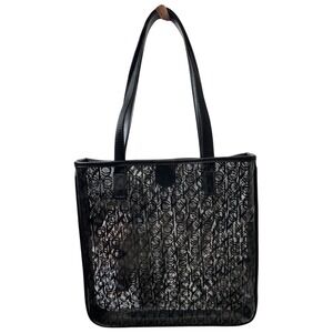 Calvin Klein Black Monogram Clear Tote‎ Bag